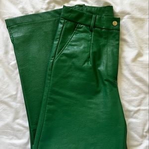 NWOT - Princess Polly Ashlea Pu Pants Green